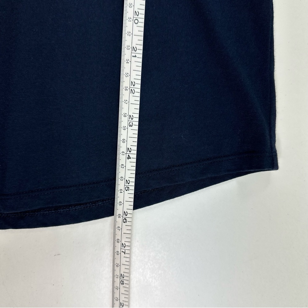Chico’s Navy Blue Embroidered Long Sleeve Top Size 2 Large Boho Blouse Cotton - Picture 6 of 8